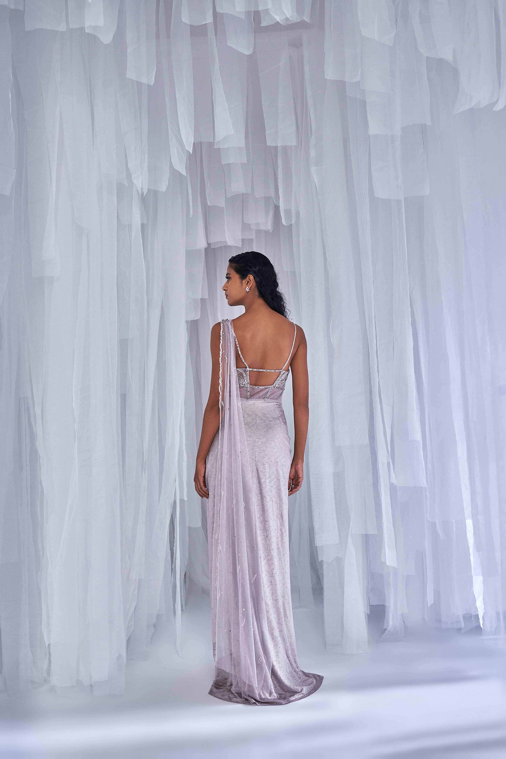 "Mellow Poetry" Drape Gown