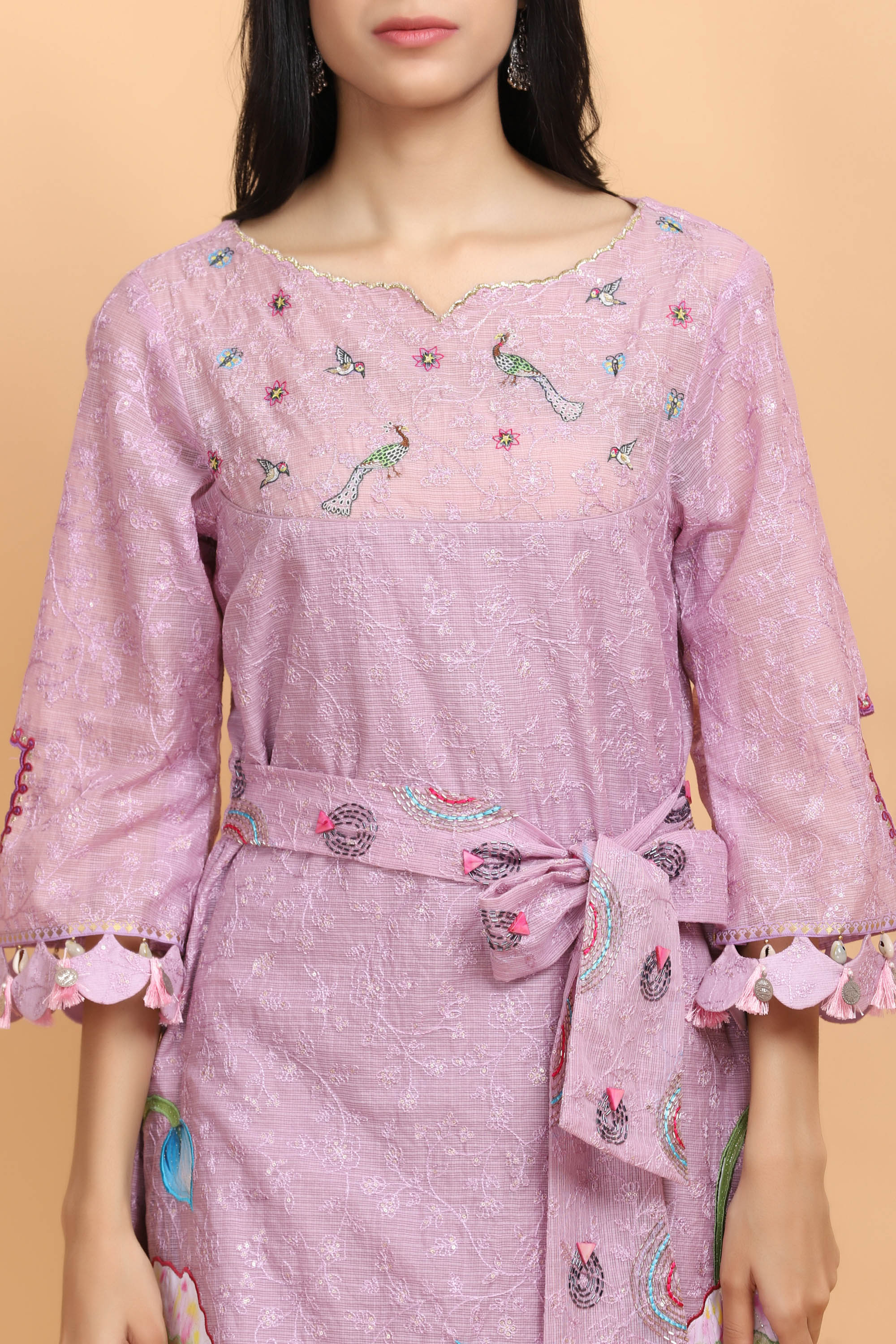 Lilac Handpainted Suit