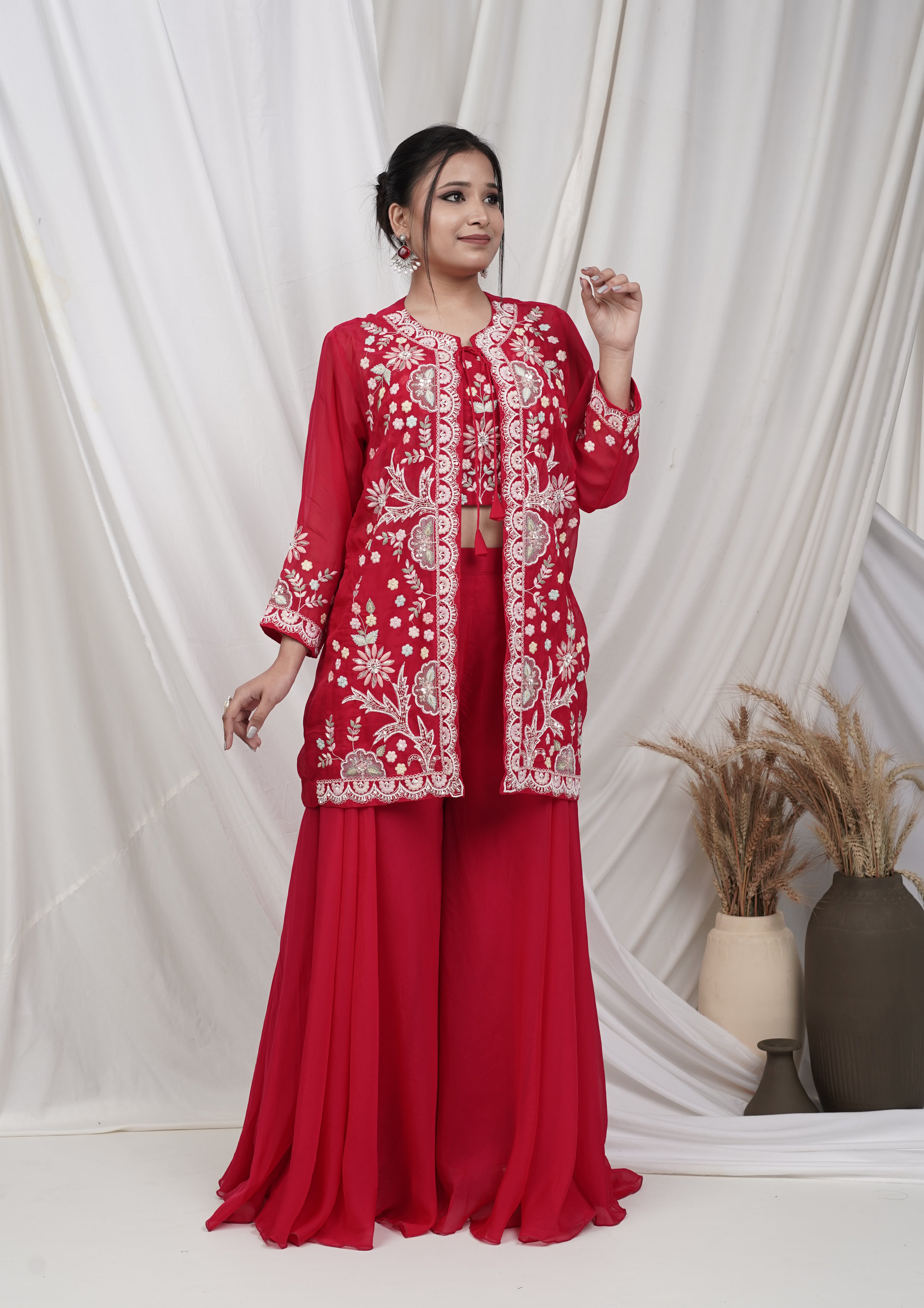 Ladies Georgette Net Sharara Suit, Size: S-xxl at Rs 12000/piece in North  24 Parganas | ID: 22056933630