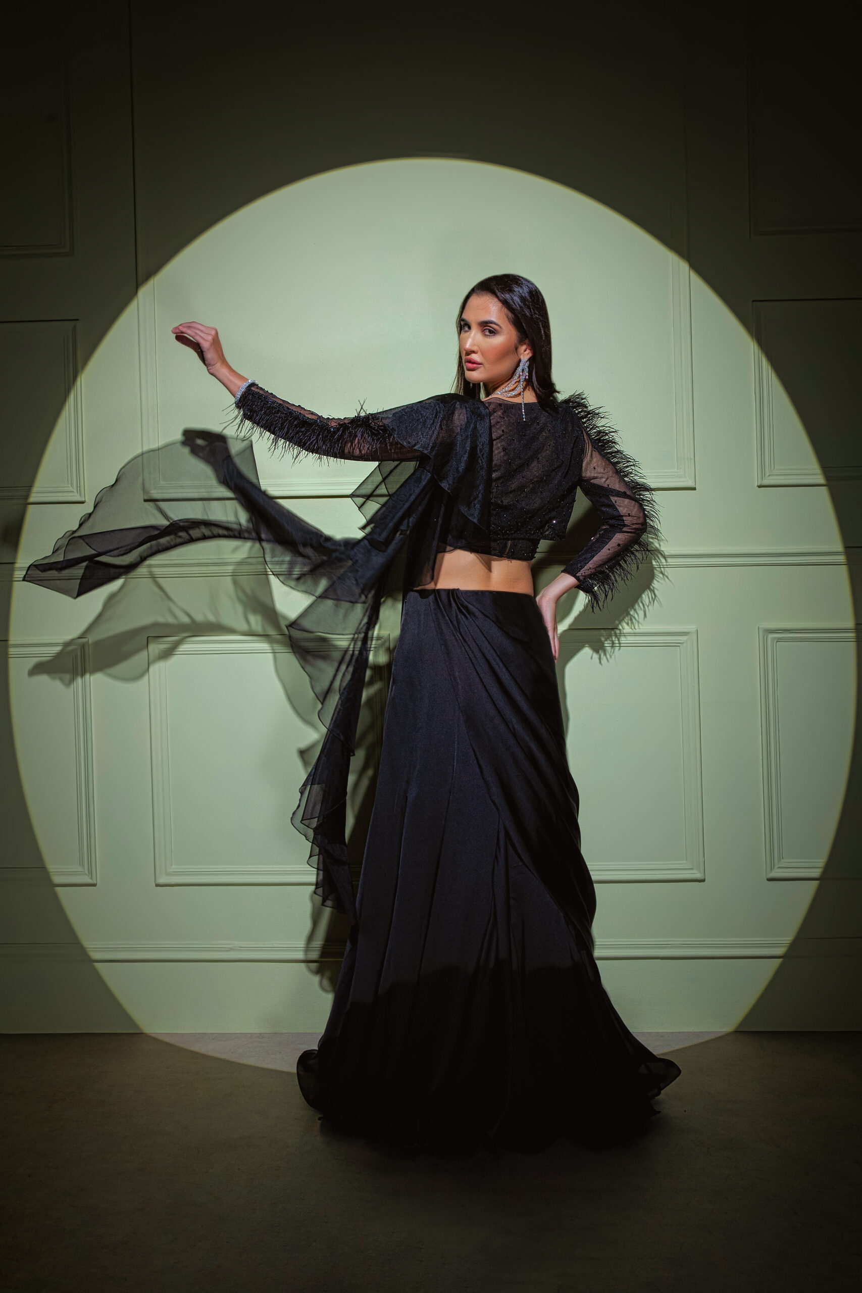 Pre-stitched saree