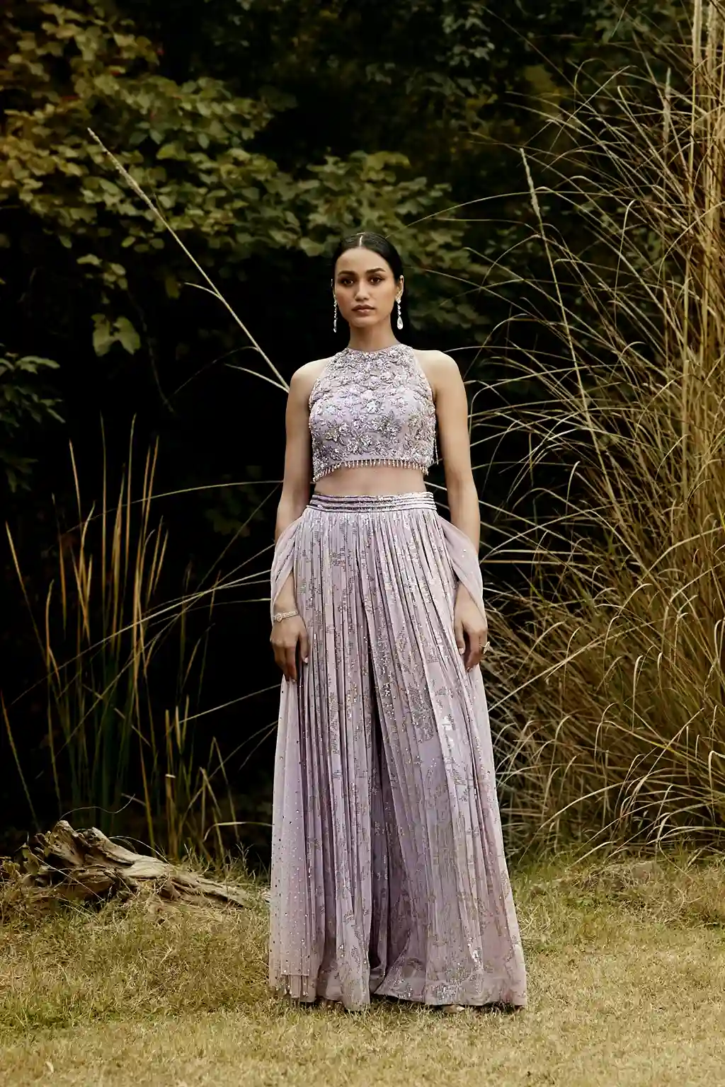 Contemporary sharara set