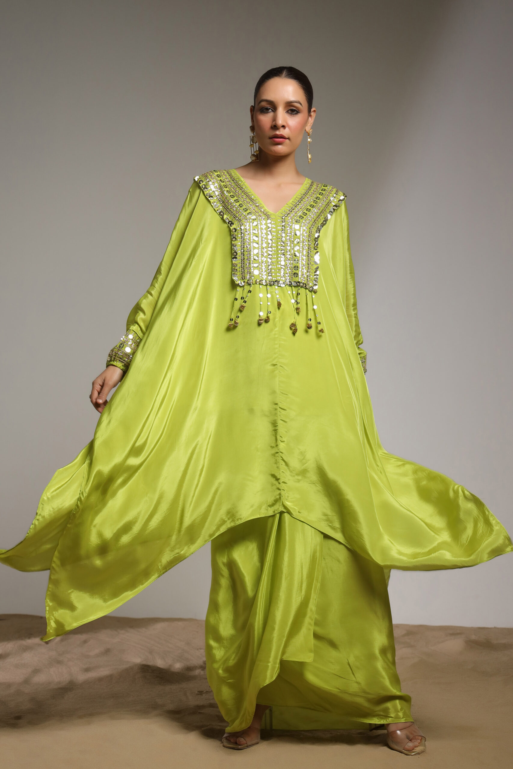 Hariyali Hues Dhoti Set